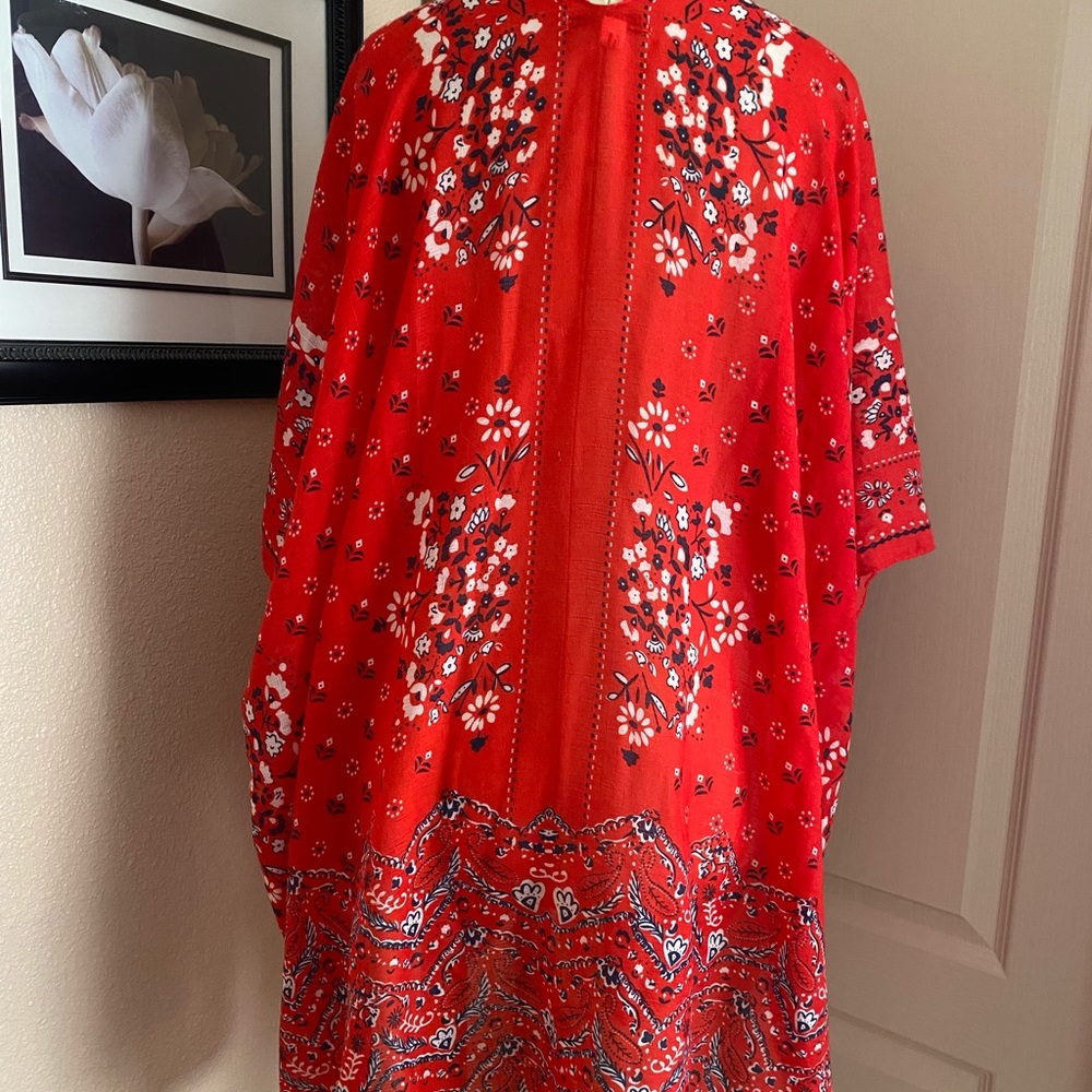 Sarong, red bandana pattern